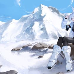 This is a pixiv picture whose title is 雪山.
