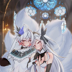 This is a pixiv picture whose title is 【お仕事】玄奈52教堂贴贴.