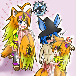 This is a pixiv picture whose title is うちのこの皮を着せられるよそのこ.