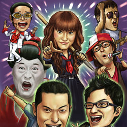 This is a pixiv picture whose title is お笑い芸人似顔絵2007.