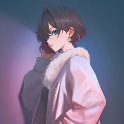 This is a pixiv picture whose title is ショート志希.