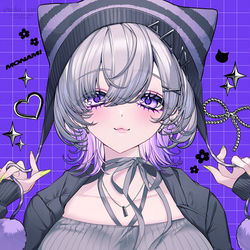 This is a pixiv picture whose title is nekomimi knit cap.