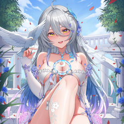 This is a pixiv picture whose title is 《尘白禁区》「安卡希雅-时之重奏」.