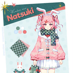 This is a pixiv picture whose title is DDLC winter ver. outfits.