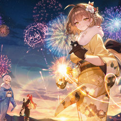 This is a pixiv picture whose title is はなび_NIKKE✨.