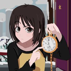 This is a pixiv picture whose title is not too late.