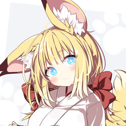 This is a pixiv picture whose title is きつね巫女🎀.