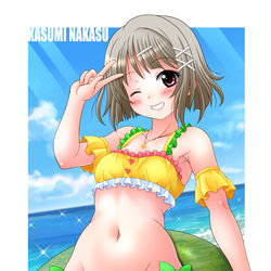 This is a pixiv picture whose title is かすみんだってビキニ可愛く着こなせますけど.