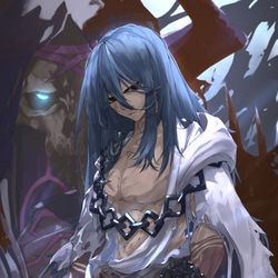 This is a pixiv picture whose title is 蒼きアズライール.