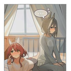 This is a pixiv picture whose title is ホラー映画を見た翌日.