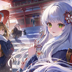 This is a pixiv picture whose title is 1st anniversary.