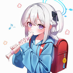 This is a pixiv picture whose title is リコーダー + ランドセル + ミヤコ.