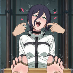 This is a pixiv picture whose title is Reze feet tickle.
