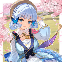 This is a pixiv picture whose title is 神里綾華-花時來信🦋🌸.