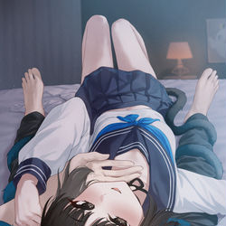 This is a pixiv picture whose title is 甘えたい気分.