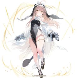 This is a pixiv picture whose title is 【千年戦争アイギス】神官拳士クノン.