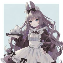 This is a pixiv picture whose title is 🐰☕😡.