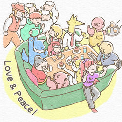 This is a pixiv picture whose title is Love&Peace.