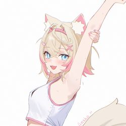 This is a pixiv picture whose title is Little warm-up with Mococo!.