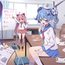 This is a pixiv picture whose title is 部長決定会議.