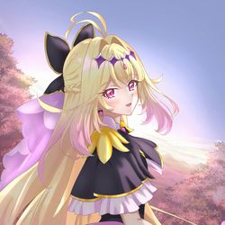 This is a pixiv picture whose title is 夕日の下です.