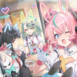 This is a pixiv picture whose title is みんなでティンマンミスターのカフェ巡り！.