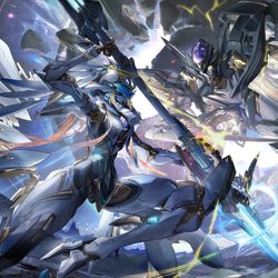 This is a pixiv picture whose title is 【エイメス機甲 VS シンジレルム】.