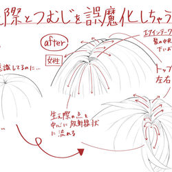 This is a pixiv picture whose title is 生え際とつむじを誤魔化しちゃう人へ.