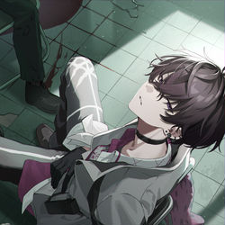 This is a pixiv picture whose title is 「　　　　　　」.