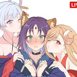 This is a pixiv picture whose title is 待って待って配信中だってばぁ！.