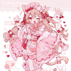 This is a pixiv picture whose title is commission🩷🍒.