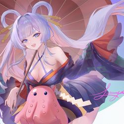 This is a pixiv picture whose title is 超かぐや姫.