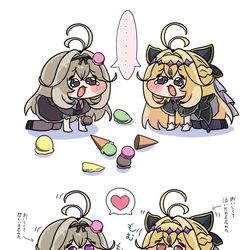 This is a pixiv picture whose title is くじけないﾙﾙｶちゃんとｱﾙｶﾅちゃん.