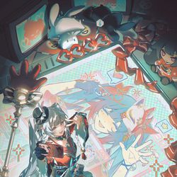 This is a pixiv picture whose title is 火花.