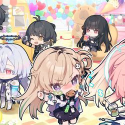 This is a pixiv picture whose title is 鳴潮NYオフラインイベントちびKVイラスト.