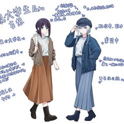 This is a pixiv picture whose title is 大学生妄想パロ.