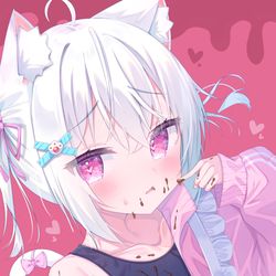 This is a pixiv picture whose title is …食べて…にゃ🤍🍫.