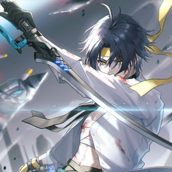 This is a pixiv picture whose title is 浅羽悠真.