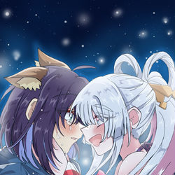 This is a pixiv picture whose title is I'll always be here for you 🤍💜.