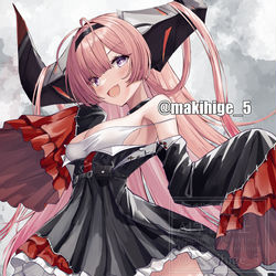 This is a pixiv picture whose title is 驕慢なる黒朱の跫音.