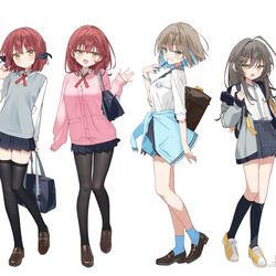 This is a pixiv picture whose title is むにんしきヒロインズ.