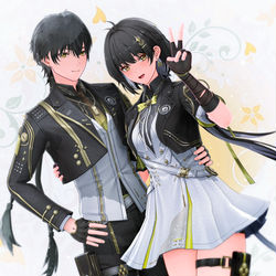 This is a pixiv picture whose title is 【MMD鳴潮】 漂泊者さん その６.