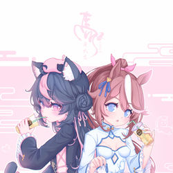 This is a pixiv picture whose title is 马年大吉.