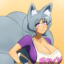 This is a pixiv picture whose title is Foxy Mama.