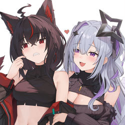 This is a pixiv picture whose title is ねぇねぇ黒ちゃ～ん、なんでこっち見ないの？♡.