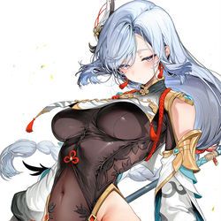 This is a pixiv picture whose title is 申鶴🩵.