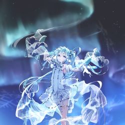 This is a pixiv picture whose title is 極光よ.