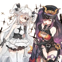 This is a pixiv picture whose title is 이터널 어비스 자매 낙서.