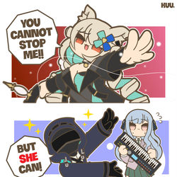 This is a pixiv picture whose title is the ave mujica collab.