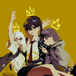 This is a pixiv picture whose title is 椎名立希和她的动物朋友们.